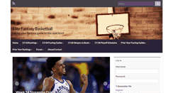 Desktop Screenshot of elitefantasybasketball.com