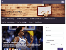 Tablet Screenshot of elitefantasybasketball.com